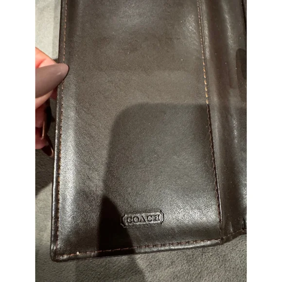 Women's Coach Brown & Beige Signature Canvas Wallet One Size - Picture 5 of 11
